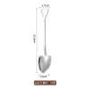 Cuchara Tenedor de Acero Inoxidable 304 Creativa Moderna Cuchara Pala Cuchara para Sandía Pala de Ingeniero Cuchara para Helado Cuchara para Remover Café