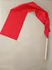 Ginástica Infantil Fitas Coloridas Varetas de Madeira Fitas de Seda Vermelhas Fitas de Seda Vermelhas Grandes Adereços de Intervalo para Jardim de Infância Performance Artística Dança Fitas Coloridas