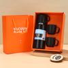 Un Juego de Tazas de Regalo Empresarial de Alta Gama con Tres Tapas, Hecho de Acero Inoxidable con Aislamiento al Vacío, Personalizable y Disponible en Cajas de Regalo al por Mayor