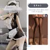 Lencería Sexy Comercio Exterior Estilo Europeo y Americano Vestido de Sirvienta con Tirantes Conjunto de Uniforme de Sirvienta Transparente Juego de Rol Lencería sin Espalda No Hay Necesidad de Quitar