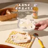 Fornecimento Direto da Fábrica Prato Cerâmico Pintado à Mão Formato de Gato Fofo Embossado Cor Sob Esmalte Prato para Lanches de Vegetais Prato de Sobremesa Prato de Porcelana Chinesa