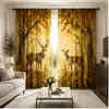 Cortinas gruesas opacas transfronterizas para dormitorio, sala de estar y estudio, venta al por mayor con estampado geométrico de impresión digital, hechas a medida por el fabricante