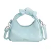 Estilo Casual Nova Bolsa de Mão Plissada com Laço Texturizado de Nicho Bolsa de Ombro Fashionável para Compras e Deslocamento Bolsa de Axila