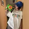 Diseño único, hombros rectos, camiseta de manga corta de algodón puro para mujer, moderna y versátil, elegante top gris, camiseta básica de verano