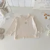 Conjunto de Dos Piezas Dotxi para Bebés y Niñas Pequeñas: Abrigo con Lunares y Encaje, Cuello de Muñeca, Leggings con Lazo para Otoño