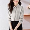 Camisa Branca Feminina Roupa de Trabalho para Negócios Antiamarrotamento Sem Passar Entrevista Trabalho Roupa de Trabalho Top Formal Camisa Branca de Manga Comprida para Mulheres