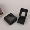 Caja de Cartón para Avión con Ventana Cruzada en Stock, Caja Cuadrada Pequeña Creativa, Caja de Color Cartulina Blanco y Negro, Personalización de Caja de Empaque para Jabón Hecho a Mano