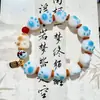 Pulsera de cuentas linda con forma de pata de gato, sabor carbón y caramelo, para estudiantes, niños y niñas, regalo infantil