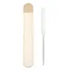 Pala rascadora de acero inoxidable para base de maquillaje Pala para base de maquillaje cubierta de cuero color mezclador Paleta mezcladora de base de maquillaje herramientas de maquillaje