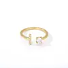 Anillo Abierto de Letra Inicial Z con Circonita de Lujo de Gama Alta Transfronterizo Europeo y Americano Versátil Creativo Simple Anillo Venta al por Mayor