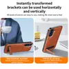 Adequado para Samsung Z Fold7 Capa de Celular Magnética de Couro Flip7 Textura de Couro Suporte Invisível Capa Protetora Anti-Queda Transfronteiriça