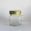 Fábrica em estoque atacado copo com alça de vidro transparente copo de sorvete copo de vela pote de vidro garrafa vazia atacado