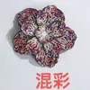 Adorno de cabeza de flor de pedrería accesorio DIY, accesorio de ropa, decoración de zapato de flor, aplique de tela de tres capas, peonía tridimensional