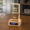 Personalización de Trofeos de Cristal Luminoso, Relojes de Madera Maciza Creativos, Adornos de Medallas, Souvenirs para Eventos de Reunión Anual de Empresas para Empleados