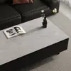 Tapete para mesa de centro em rocha com padrão de mármore sintético, à prova d'água e de óleo, com um toque de luxo leve e de alta qualidade, adequado para proteger a superfície do móvel de TV da sala de estar