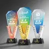Certificado de Honor IncluidoTrofeo de Cristal de Voleibol Personalizado Recuerdo de Metal para Equipos de Competición de Voleibol Aéreo