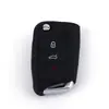 Adequado para Volkswagen Touran L Capa de Silicone Dobrável de 3 Botões Capa de Chave Lingdu Nova Octavia Capa Protetora de Carro Wild Emperor