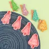 Série Árvore de Natal Casa DIY Molde de Biscoito para Assar Simulado Ferramenta de Modelagem de Biscoitos Caseiros de Família de Natal