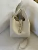Bolso de Cesta para Mujer Estilo Nuevo 2026 con Acabado de Lujo, Bolso Cruzado con Patrón de Lichi, Bolso Cubo de Diseño de Nicho, Bolso Grande para Mujer