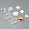 Pote de Creme Transparente para 5G/10G Moldado por Injeção Tampa de Diamante Galvanizada Frasco de Vidro Pequena Capacidade Creme Facial Creme para Olhos Frasco Vazio