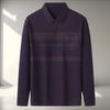 Camiseta de Manga Larga para Papá, Nuevo Estilo Primavera y Otoño, Ropa para Hombres de Mediana Edad y Mayores, Top para Abuelo con Bolsillos Reales, Camisa Polo para Hombre con Cuello Solapa