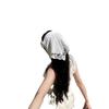 Estilo coreano novo estilo japonês lenço triangular de renda lenço de cabeça fotografia acessórios de cabelo elegantes primavera e verão adorno de cabeça versátil Fotografia na Beira-Mar