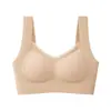 Ropa Interior Sin Costuras Antigravedad Cepillada Otoño Invierno para Mujer, Copas Fijas Sin Aros, Soporte Suave, Espalda Bonita, Realce, Sujetador para Mujer
