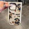 Patrón de Pintura al Óleo Perro Adecuado para Funda de Teléfono Móvil Apple 16Promax/15 14Plus Patrón de Lichi 13P Carcasa Suave 12 Anti-Caída 1