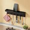 Estante de Especias de Cocina Transfronterizo, Estante de Almacenamiento de Pared sin Taladro para Espátulas, Estante de Pared Multifuncional que No se Cae