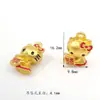 Pingente de Desenho Animado Dourado Fosco Conserva Cor Acessórios de Esmalte DIY, Pingente de Alegria Sortuda e Pacífica, Pequeno Charme da Hello Kitty