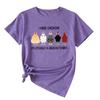 Camiseta de manga corta con cuello redondo para mujer, estilo europeo y americano, de Amazon Wish Independent Station, verano, crío pollos