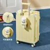 Maleta Multifuncional de 20 Pulgadas para Mujer con Ruedas Universales, Maleta de Carrito Pequeña para Hombre, Maleta de Cuero con Protección por Contraseña, Estuche de Viaje, Equipaje Resistente y Duradero