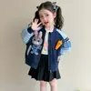 Jaqueta de Policial Coelho para Meninas Roupa de Primavera e Outono 2026 Nova Moda Jaqueta de Baseball Judy Infantil Top Casual