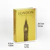 Novo livro falso de luxo leve transfronteiriço dourado, modelo de livro de simulação urbana moderno, ornamento decorativo de livro de exibição com carimbo dourado criativo