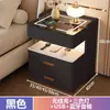 Mesita de noche inteligente para uso en dormitorio, multifuncional, flotante, de lujo ligero, diseño simple, con cerradura de contraseña por huella dactilar