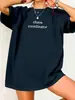 Camisa Casual de Algodón Puro para Mujer 2025, Cuello Redondo, Manga Corta, Estampada de Algodón Europeo, Americano y del Sudeste Asiático