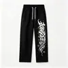 Jeans de Pierna Ancha con Salpicaduras Pintados a Medida para Hombre Jeans de Pierna Ancha con Múltiples Bolsillos Estilo Graffiti para Hombre Jeans para Hombre de Marca Trendy Americana