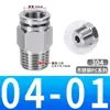 Conector Pneumático de Mangueira de Ar de Aço Inoxidável 304 Rosca Macho PC Reto Encaixe Rápido Bico de Ar PL Ar