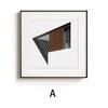 Arte de Nicho Geométrico Marrón Pintura Colgante Abstracta de Diseñador Fondo de Pared para Sala de Estar Sofá Decoración de Espacio Arquitectónico Mural