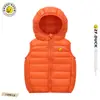 Nueva Chaqueta Ligera de Algodón Cálido para Niños Pequeños, Medianos y Bebés, Chaleco con Capucha Simple Versátil para Usar por Encima, Envío Directo de Una Pieza