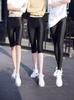 Pantalones brillantes, leggings finos, ropa exterior para mujer, primavera, verano, otoño, calcetines, negro, elástico, talla grande, pantalones ajustados hasta el tobillo.