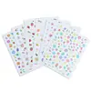 Pegatinas para arte de uñas flor melocotón calcomanías nuevo verano Margarita flor de melocotón fresa pegatinas con pegamento pegatinas para uñas