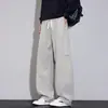 Pantalones Casuales Retro Americanos Scimitar para Hombre Primavera y Otoño Sueltos Streetwear Versátiles Pierna Recta Pierna Ancha Pantalones Largos