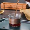 Taza de Té de Vidrio de Borosilicato Alto con Base de Madera, Taza de Té Pequeña Aislada para Uso Doméstico, Taza de Té Pequeña para Oficina, Taza de Té con Textura Martillada