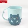 Vaso Transparente para Enjuague Bucal, Vaso Espesado Creativo y Lindo para Cepillarse los Dientes, Cilindro Sencillo para Cepillado de Dientes del Hogar con Asa, Vaso Personalizado para Enjuague Bucal