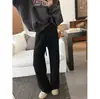 Liquidación Especial Sin Devoluciones ni Cambios Pantalones Casuales de Punto Texturizado a Rayas Estilo Coreano para Mujer