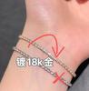 Pulseira de Diamantes Cintilantes com Estrelas, Estilo Jovem Rica, Banhada a Ouro 18K, Pulseira Tennis de Diamantes de Pequeno Quilate