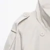 Casaco trench coat duplo de lapela alta casual oversized elegante e moderno estilo europeu e americano ins para o trabalho novo 2026