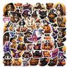 50 peças Adesivos de Halloween Animais de Halloween para Laptop Caderno Capa de Celular Copo Térmico Adesivos Decorativos