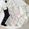 Calcetines de Estilo Ballet con Lazo Youjiaxiu para Mujer, Calcetines Finos de Media Pantorrilla para Primavera y Verano, Calcetines de Burbuja Arrugados Estilo Coreano
